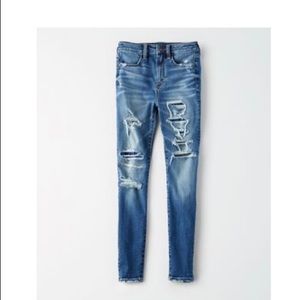 American eagle super high rise jegging crop